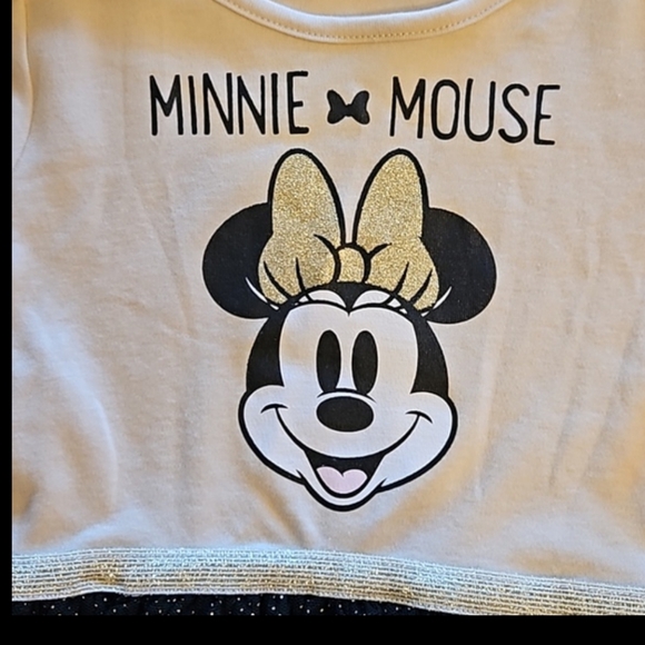 NWT Disney Minnie Mouse Girl's Long-Sleeve Black Gold Sparkles Tutu Dress Sz: 6 - Picture 8 of 8